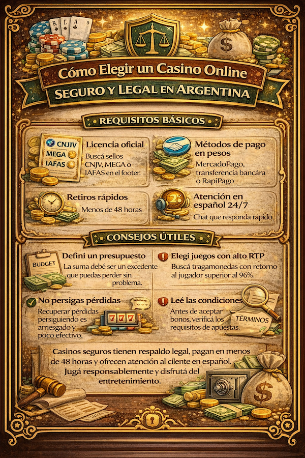 Cómo Elegir un Casino Online Seguro y Legal en Argentina
